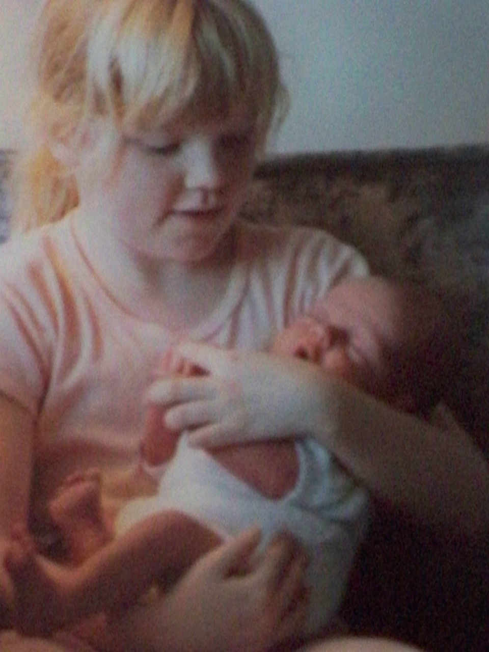 me = age 8 = holding my baby brother Rob 